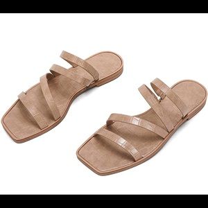 Strappy Slip-On Sandals